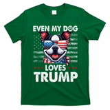 Boston Terrier Even My Dog Loves Trump Funny T-Shirt - Irish Green
