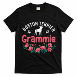 Boston Terrier Grammie Gifts Mom Funny Dog Lover Christmas T-Shirt - Black