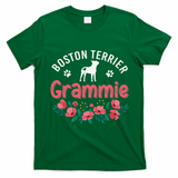 Boston Terrier Grammie Gifts Mom Funny Dog Lover Christmas T-Shirt - Irish Green