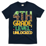 Back To School 4th Grade Gamer T-Shirt - Navy