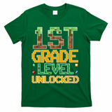 Back To School 1st Grade Gamer First Day T-Shirt - Green