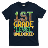 Back To School 1st Grade Gamer First Day T-Shirt - Navy