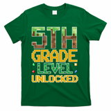 Back To School 5th Grade Gamer Fifth Grader T-Shirt - Green