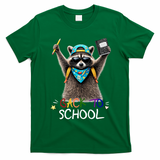 Back To School Raccoon T-Shirt - Irish Green
