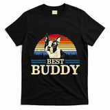 Boston Terrier Vintage Best Buddy Funny Dog Lover Gift T-Shirt - Black