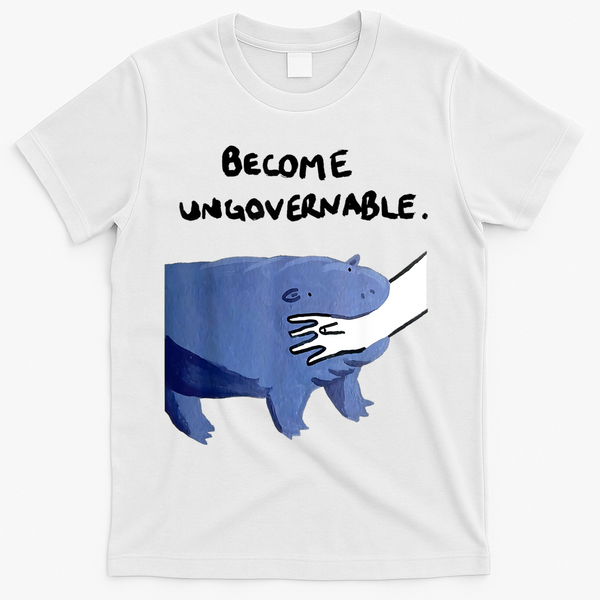 Become Ungovernable Baby Hippo Moo Deng T-Shirt - White