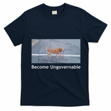 Become Ungovernable Funny Dog Meme T-Shirt - Navy Blue