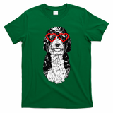Bernedoodle Valentines Day Doodle Dog Mom Dog Lover T-Shirt - Irish Green
