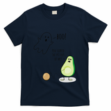 Boo You Scared The Pit Out Of Me Funny Ghost Avocado Gift T-Shirt - Navy