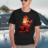 Baldurs Gate 3 - Karlach Negative Illusion Classic Black T-Shirt - Navy
