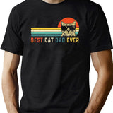 Best Cat Dad Ever Cat Daddy Black T-Shirt - Green