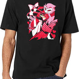 Blitzo x Stolas Helluva Boss Essential Black T-Shirt - White
