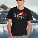 Boats And Hoes 2024 Black T-Shirt - Navy