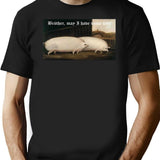 Brother May I Have Some Oats Pig Meme Black T-Shirt - Black