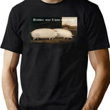 Brother May I Have Some Oats Pig Meme Black T-Shirt - Green
