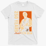 Celebrate 250 Years Of America Abraham Lincoln T-Shirt - White