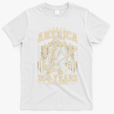 Celebrate 250 Years Of America George Washington Rocking Out T-Shirt - White
