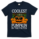 Cute And Funny Halloween Coolest Pumpkin In The Patch T-Shirt - Navy