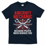 Cool Aircraft Mechanic Art For Women Aviation Mechanic T-Shirt - Navy