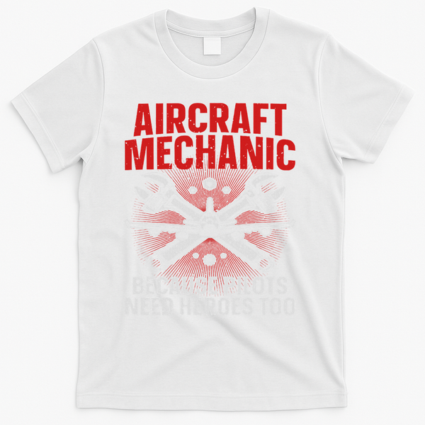 Cool Aircraft Mechanic Art For Women Aviation Mechanic T-Shirt - White