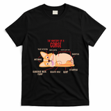 Corgi: Anatomy Of A Corgi Funny Dog Owner Gift T-Shirt - Black
