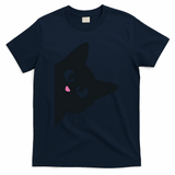 Cute Black Cat Halloween Costume Kitten Adult T-Shirt - Navy