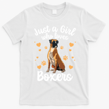 Cool Boxer Dog For Girl Women Dog Trainer Boxer Lovers T-Shirt - White