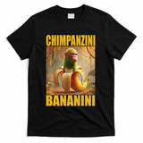 Chimpanzini Bananini Italian Brainrot Meme, Gilrs, T-Shirt - Black
