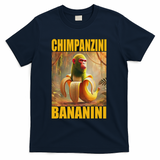 Chimpanzini Bananini Italian Brainrot Meme, Gilrs, T-Shirt - Navy