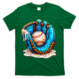 Cool Baseball Lifestyle Drip Ice Cream T-Shirt - Green
