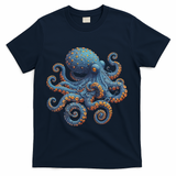 Cool Blue Octopus Women T-Shirt - Navy