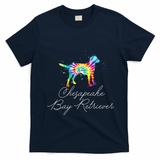 Chesapeake Bay Retriever Tie Dye Rainbow Dog Mom Lover Great Gift T-Shirt - Navy Blue
