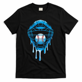 Cool Baseball Respect The Drip Melted Ice Cream Baseball T-Shirt - Black
