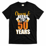 50th Birthday Cheers & Beers To 50 Years T-Shirt - Black