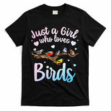 Cool Bird Watcher Art For Women Birding Nerd Birder T-Shirt - Black