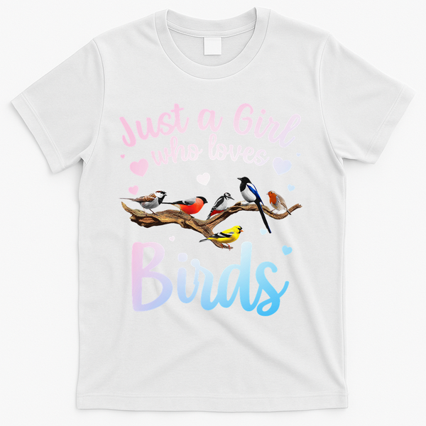 Cool Bird Watcher Art For Women Birding Nerd Birder T-Shirt - White