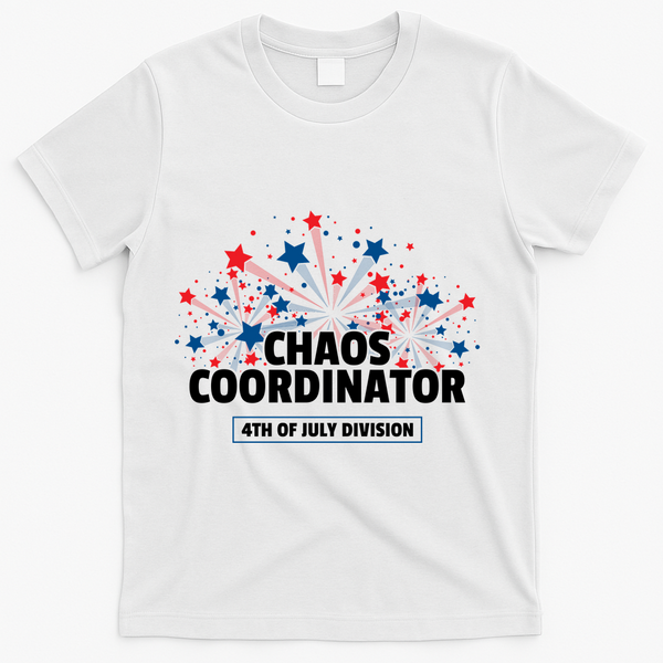 Chaos Coordinator 4th Of July Divison Fireworks T-Shirt - White