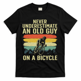 Cool Cycling Art For Grandpa Bicycle Riding Cycle Racing T-Shirt - Black