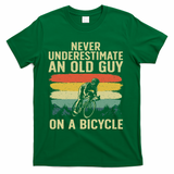 Cool Cycling Art For Grandpa Bicycle Riding Cycle Racing T-Shirt - Green
