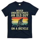 Cool Cycling Art For Grandpa Bicycle Riding Cycle Racing T-Shirt - Navy