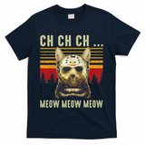 Ch Ch Ch Meow Meow Scary Friday Costume Halloween Cat T-Shirt - Navy