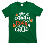 Candy Corn Cutie Halloween T-Shirt - Irish Green