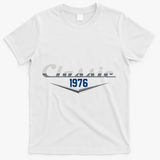 Classic Car Emblem 1976 50th Birthday T-Shirt - White