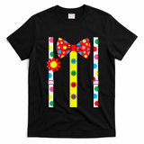 Clown Costume Easy Halloween Vintage Carnival Circus T-Shirt - Black