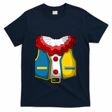 Clown Costume Funny Circus Play Halloween T-Shirt - Navy