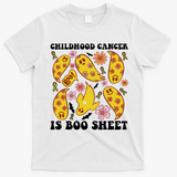 Childhood Cancer Is Boo Sheet Cancer Awareness Month Halloween T-Shirt - White