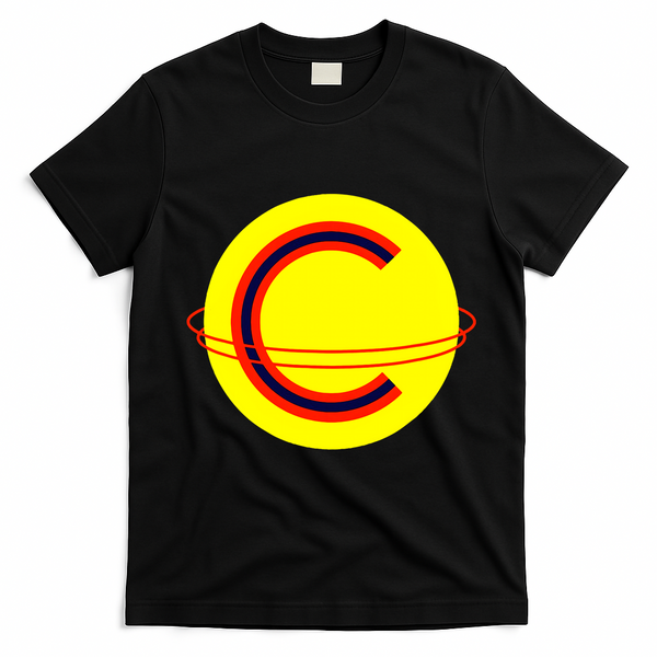Captain Cosmic Space Superhero T-Shirt - Black