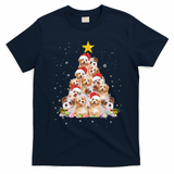 Cavachon Christmas Tree Funny Dog Lover Gifts Xmas Pajamas T-Shirt - Navy Blue