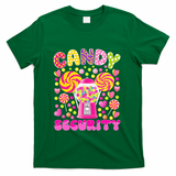 Candy Costume Women Candy Crew Funny Candy Security T-Shirt - Green