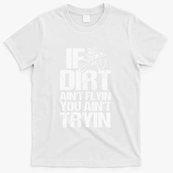 Cool Dirt Bike Art For Men Women Dirtbike Motorcycle Racing T-Shirt - White